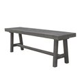 Vifah Vifah V1820 Renaissance Outdoor Patio Dining Picnic Bench; Vista Grey - 18 x 59 x 13 in. V1820